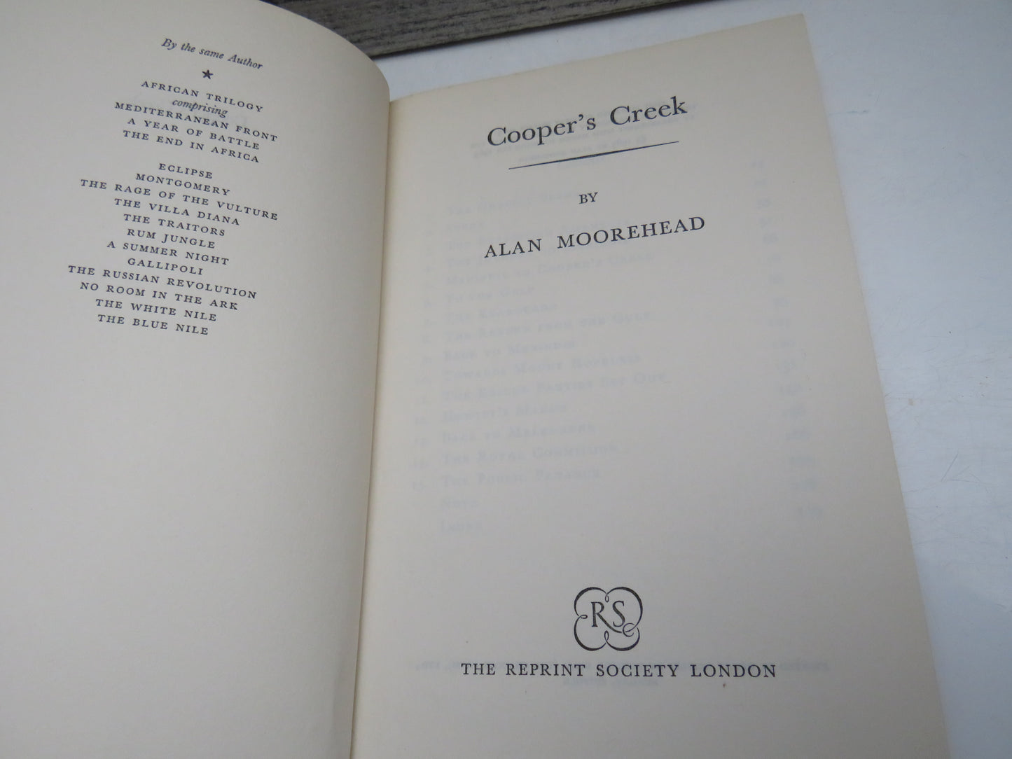 Cooper's Creek By Alan Moorehead 1965