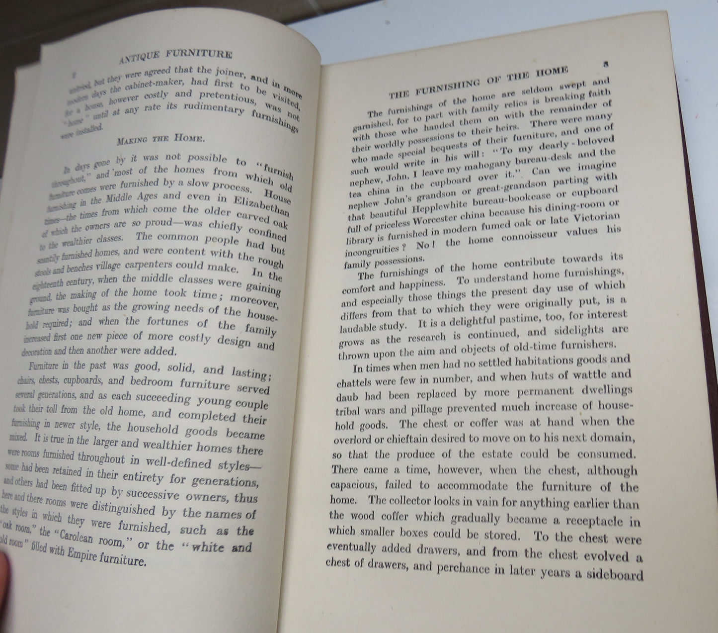 Antique Furniture By Fred W. Burgess 1921