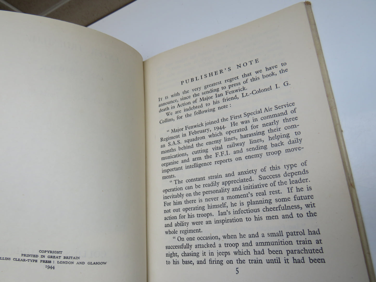 Enter Trubshaw By Ian Fenwick With A Preface By David Niven 1944