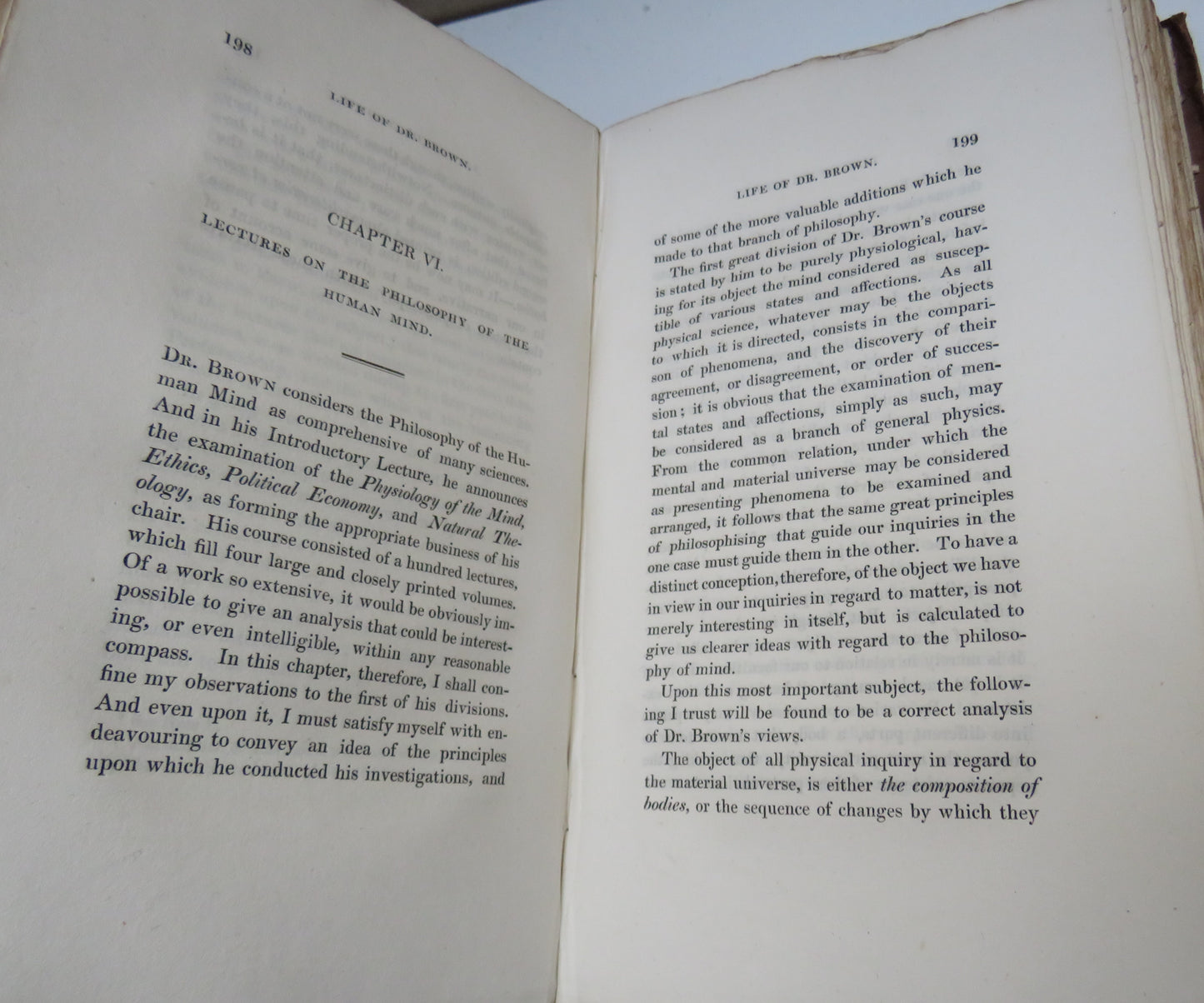 Account of the Life and Writings of Thomas Brown By The Rev. David Welsh 1825