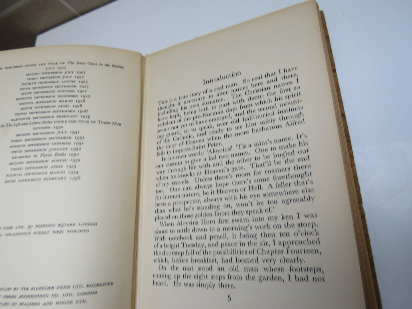 Trader Horn The Ivory Coast In The Earlies Edited by Ethelreda Lewis 1936