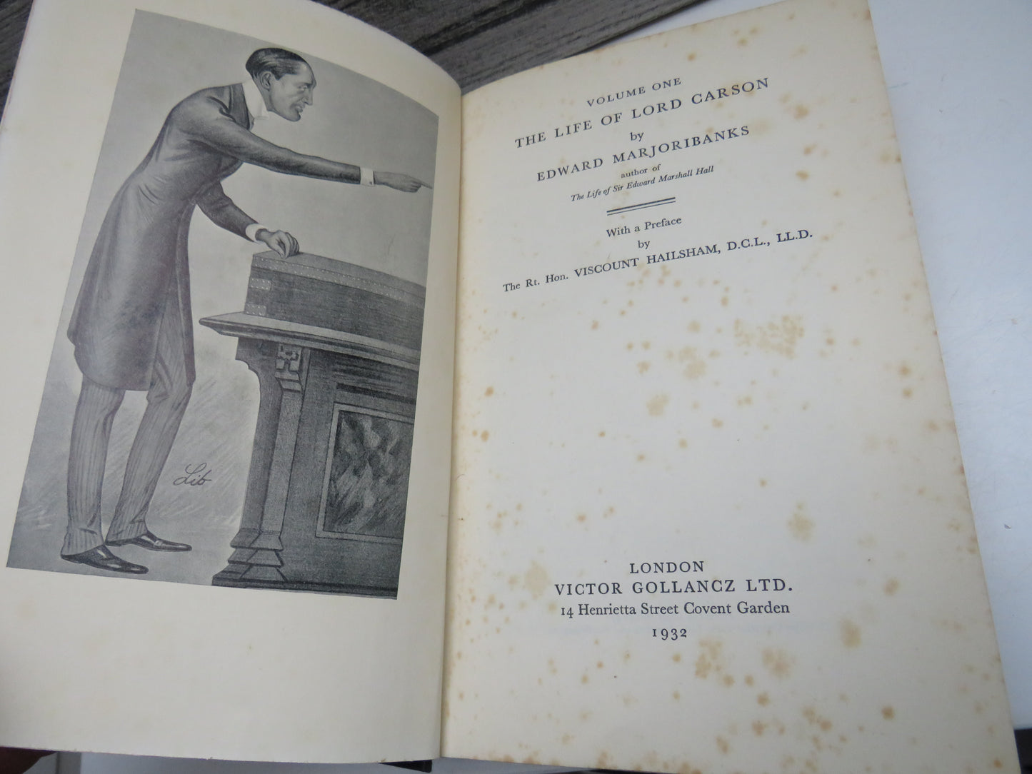 The Life of Lord Carson by Edward Marjoribanks, Volume One, 1932