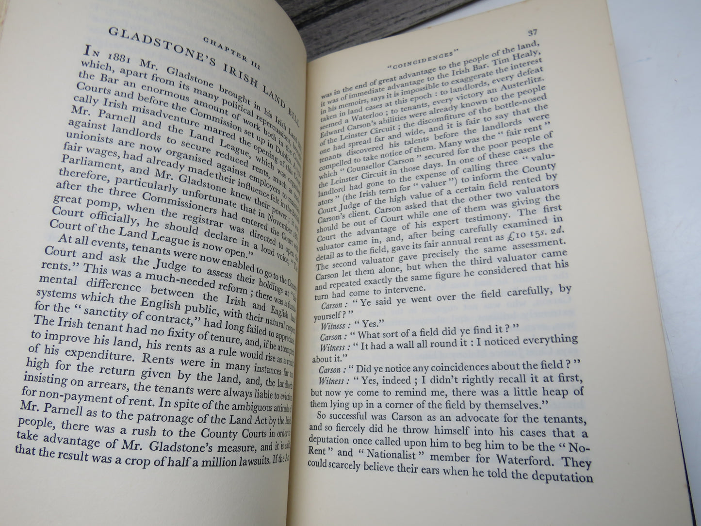 The Life of Lord Carson by Edward Marjoribanks, Volume One, 1932