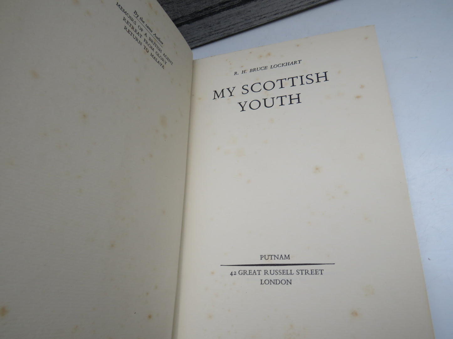 My Scottish Youth by R. H. Bruce Lockhart, 1937