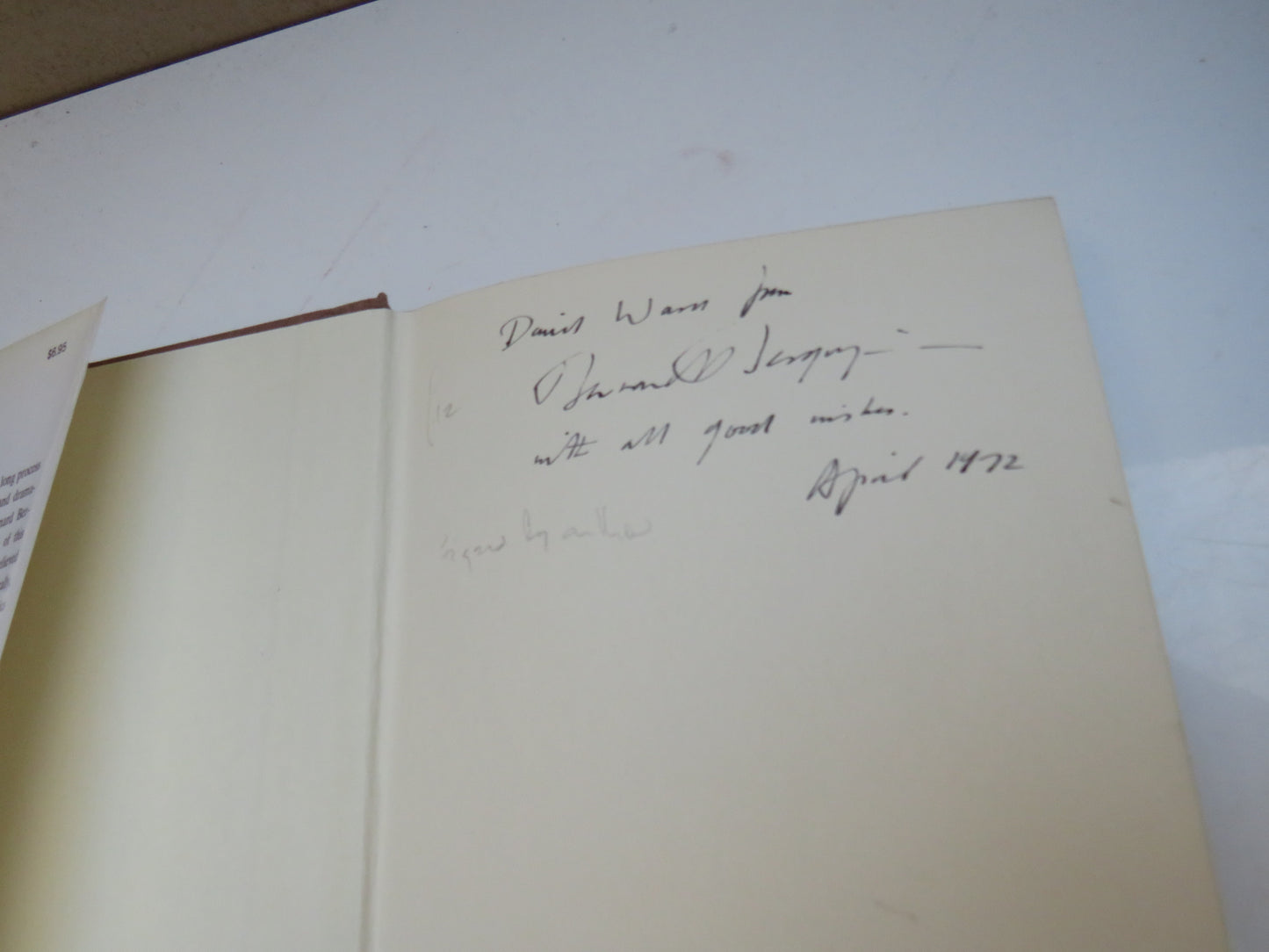 T. S. Eliot by Bernard Bergonzi, 1972 Author Signed