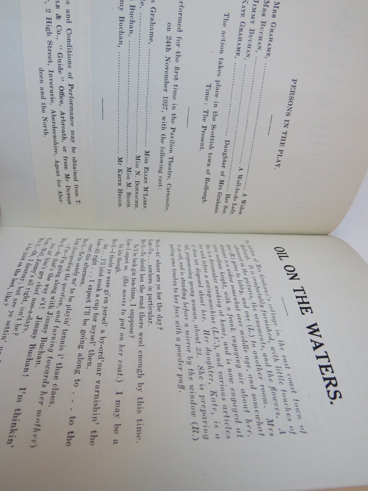 A High Calling A One-Act Play In Scots Oil On The Wates A Scottish Domestic Comedy In One Act By J. M. Smith