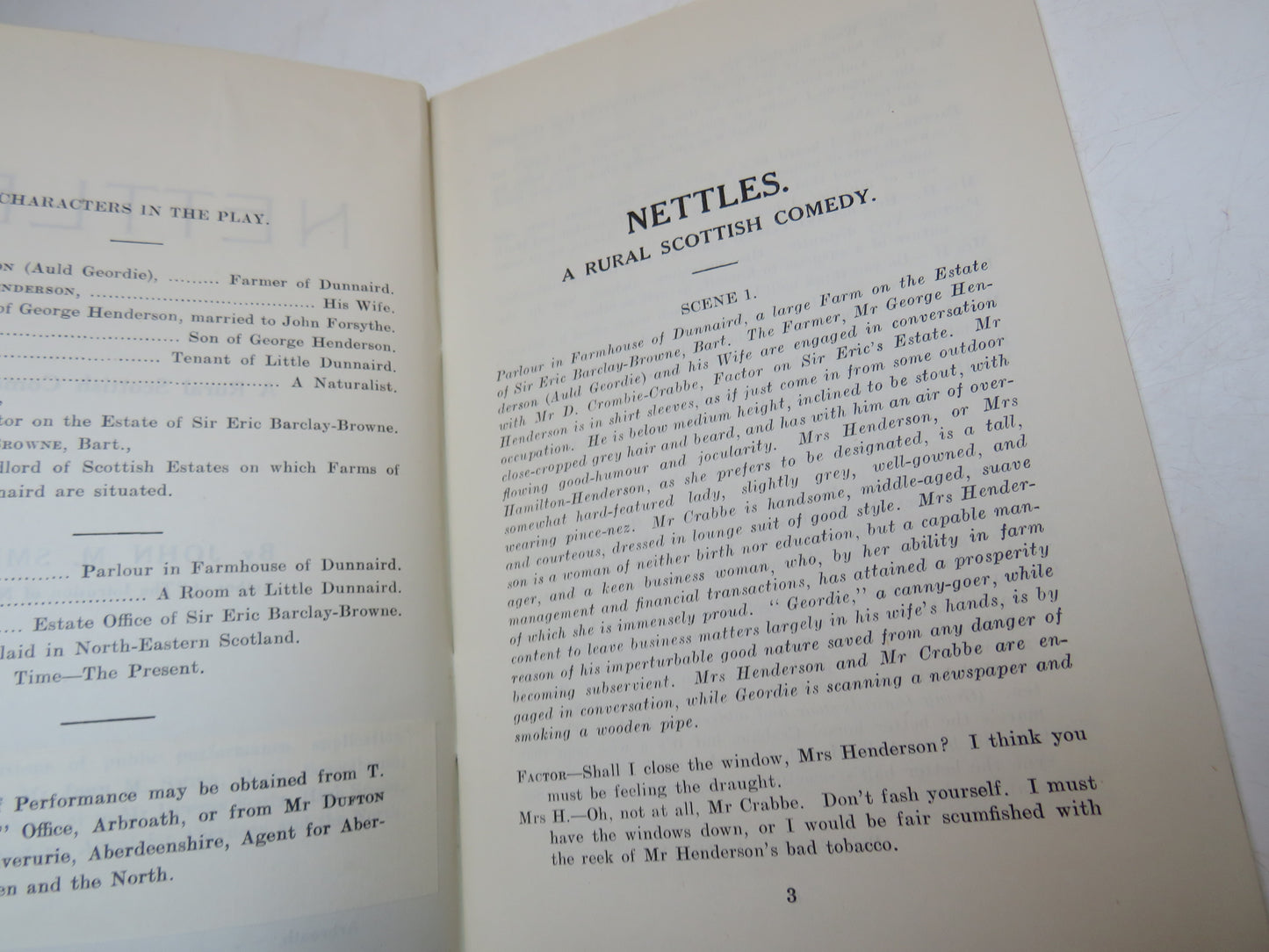 Nettles A Rural Scottish Comedy By John M. Smith