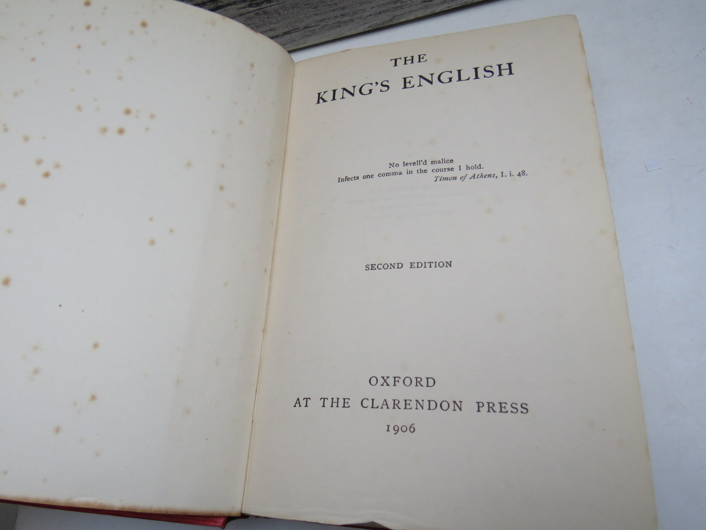 The King's English 1906
