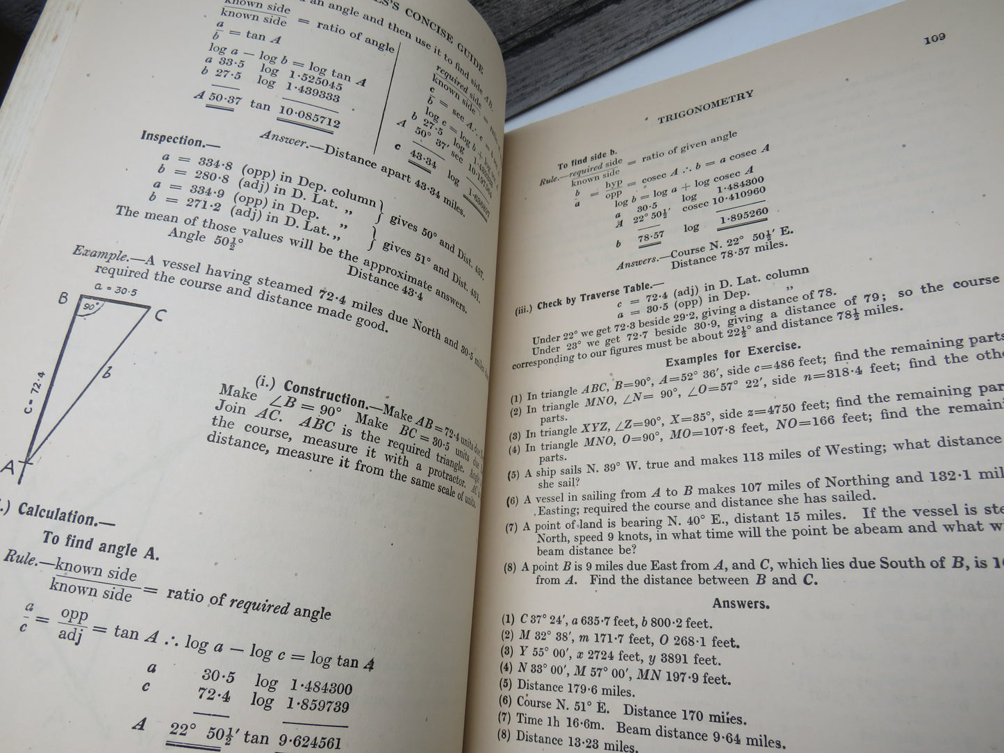 Nicholls's Concise Guide To The Ministry of Transport Navigation Examinations All Grades Volume I By Charles H. Brown 1949