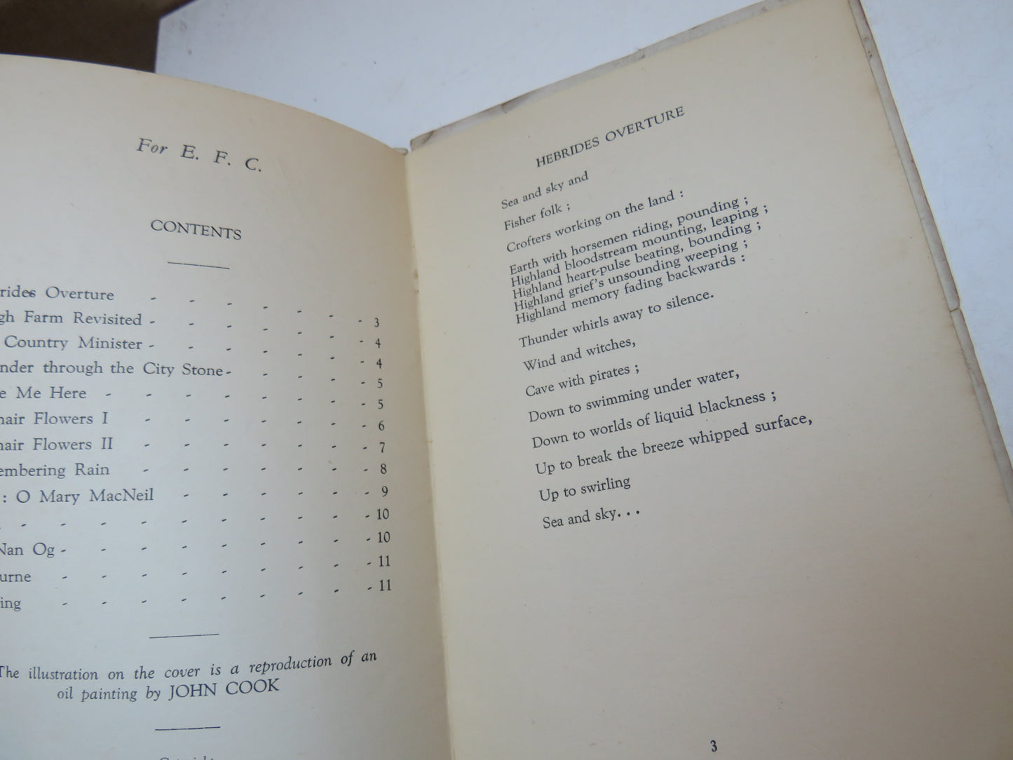 Hebrides Overture and Other Poems By R. L. Cook 1948 Author Signed