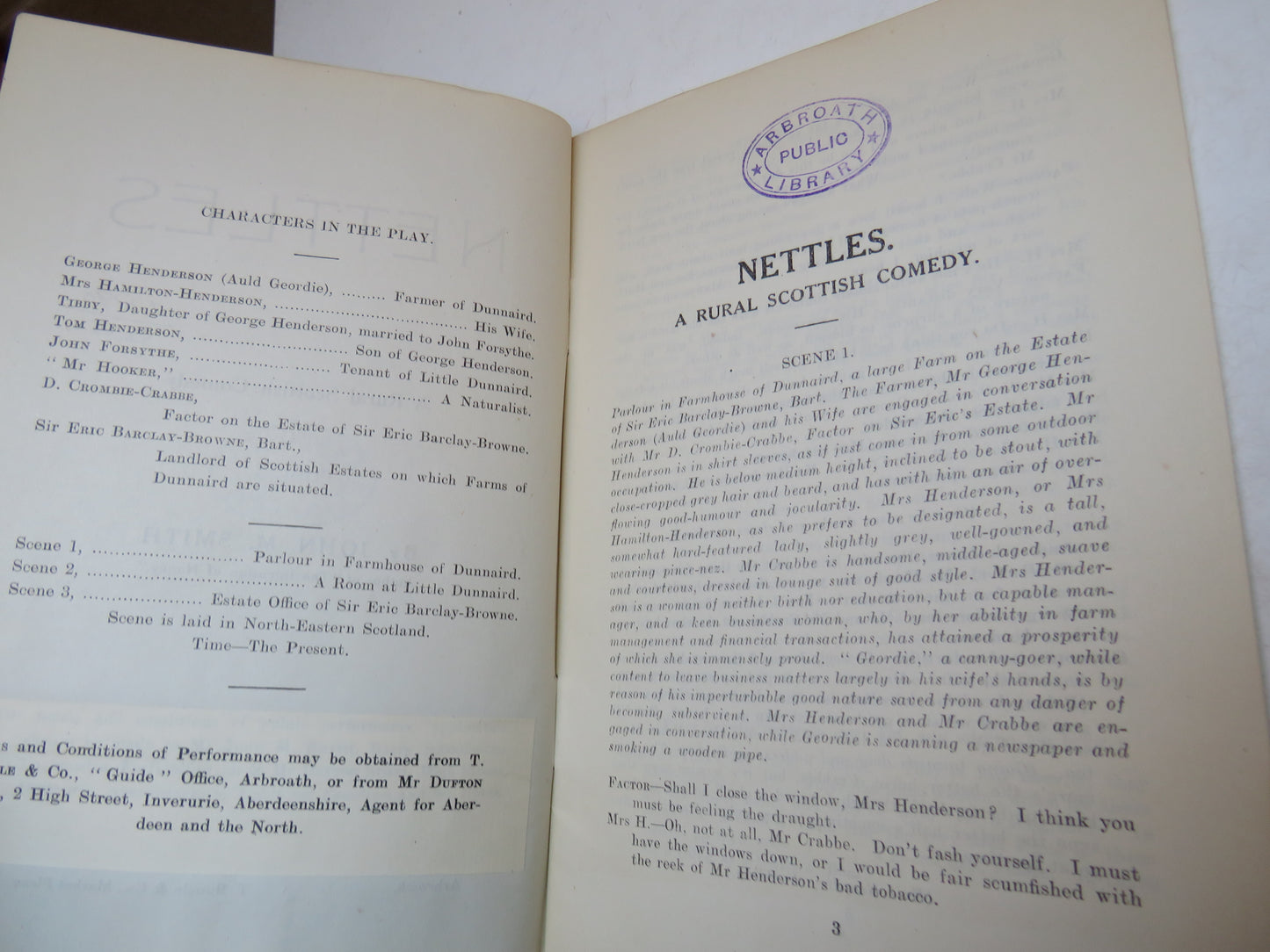 Nettles A Rural Scottish Comedy By John M. Smith