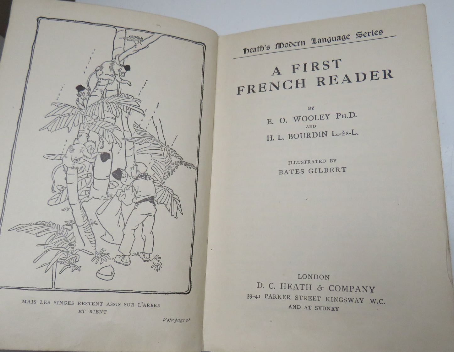 A First French Reader with Exercises by E. O. Wooley and H. L. Bourdin, 1934