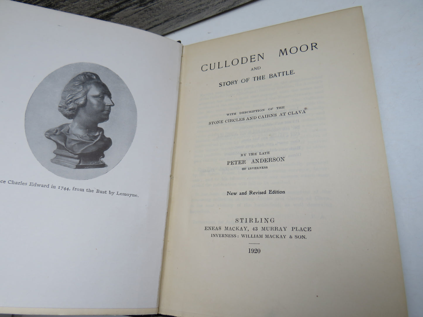 Culloden Moor and Story of the Battle With Description of the Stone Circles and Cairns At Clava By The Late Peter Anderson 1920