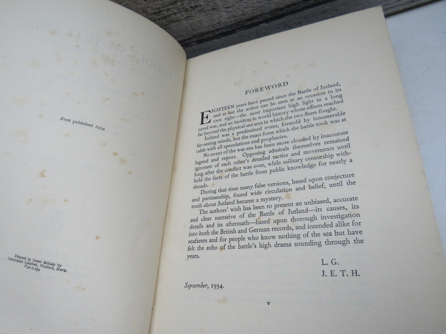 The Riddle of Jutland An Authentic History By Langhorne Gibson and Vice-Admiral J. E. T. Harper 1934