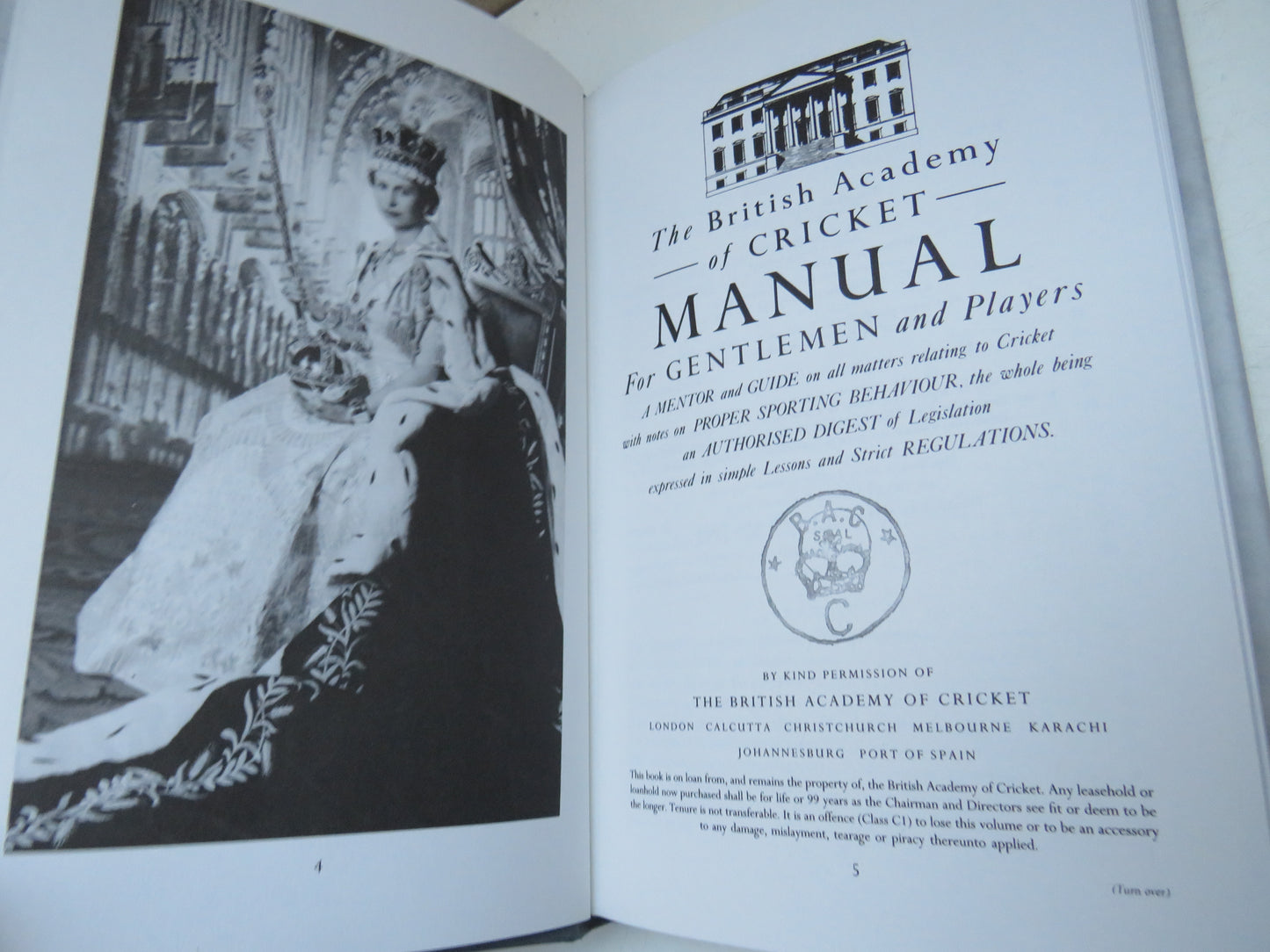 The British Academy of Cricket Manual For Gentlemen and Players 1988