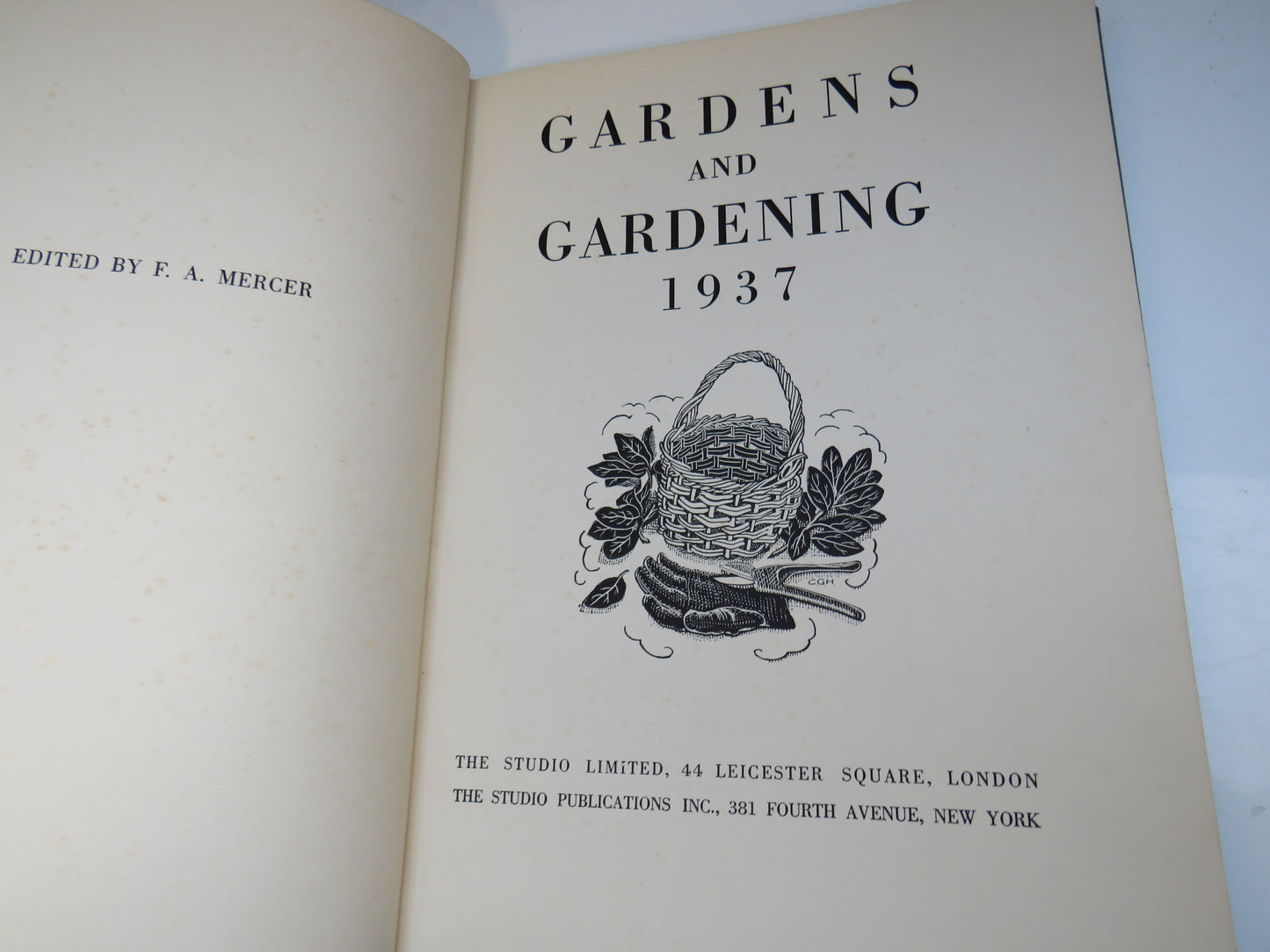 Gardens and Gardening 1937 Edited by F.A Mercer