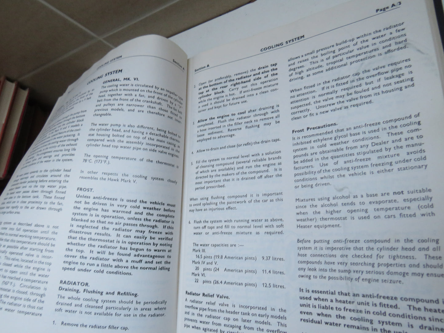 Humber Hawk Workshop Manual Marks III, IV, V and VI 1958