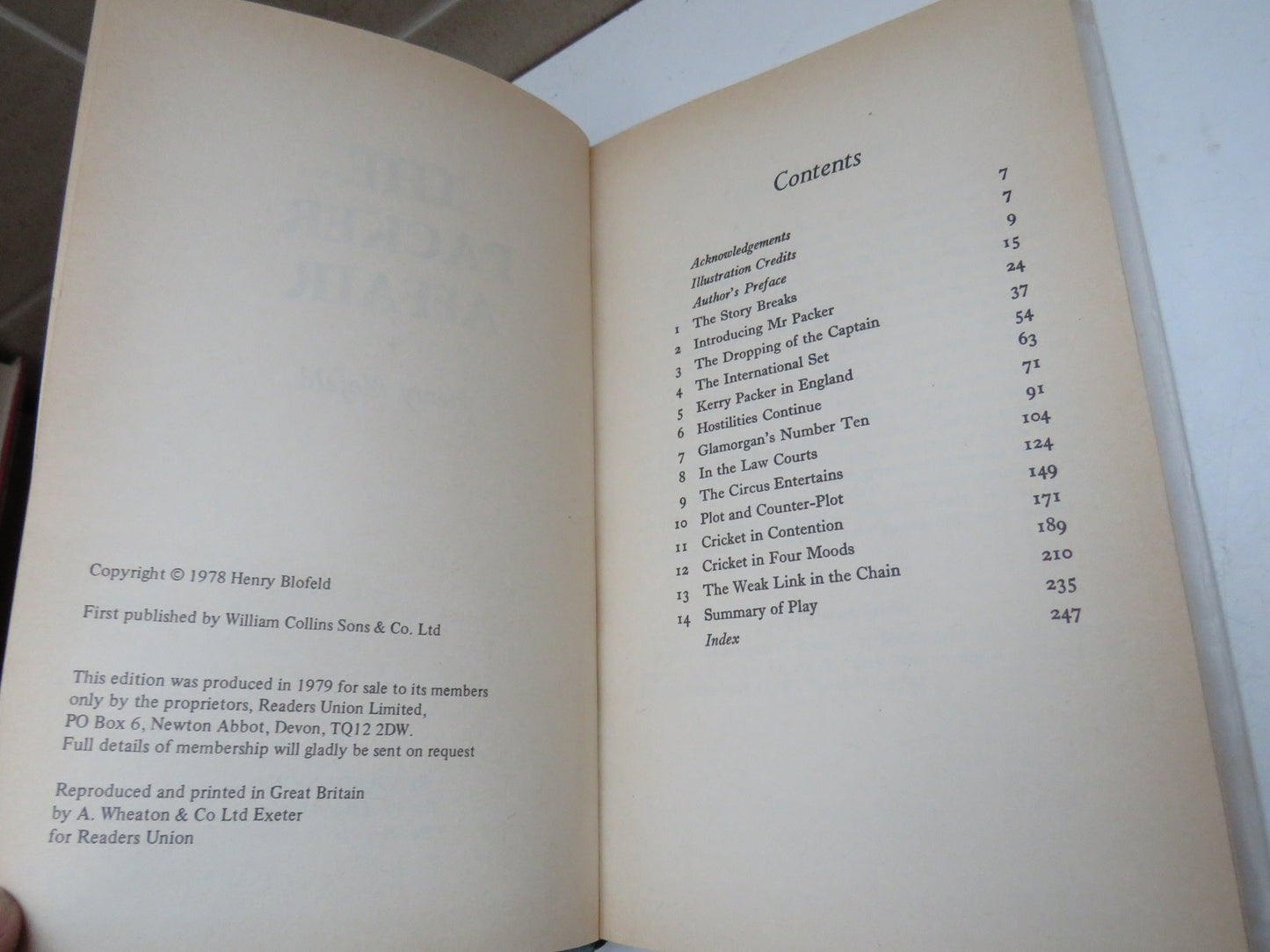 The Packer Affair By Henry Blofeld 1979