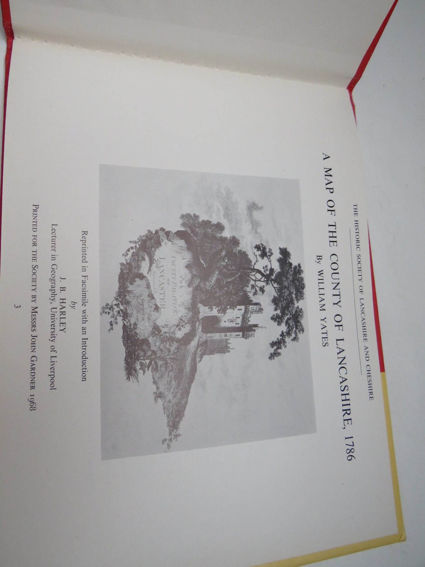 William Yates's Map of Lancashire 1786 By William Yates 1968