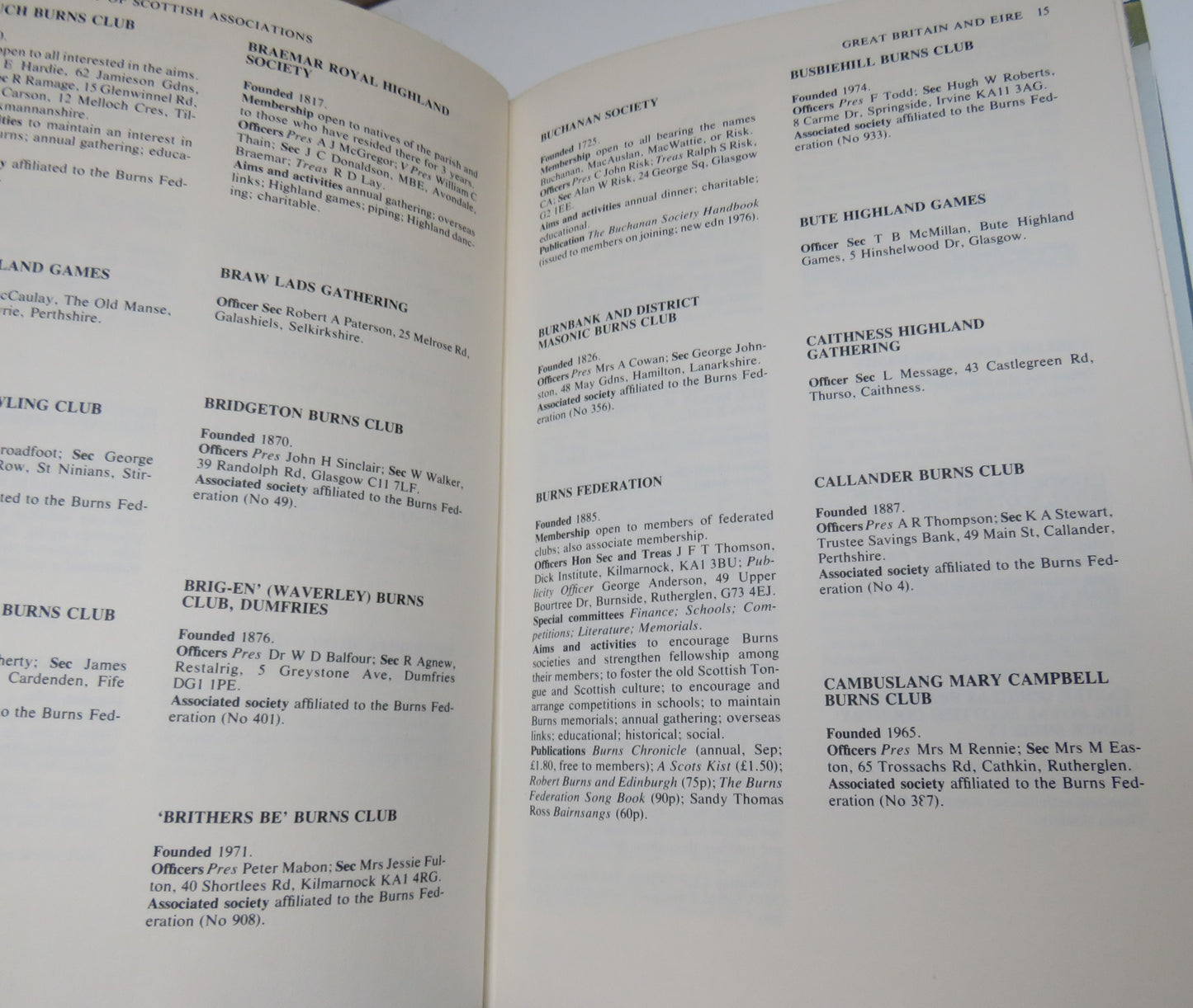 World Directory of Scottish Associations Compiled and Edited By Michael Brander and Iseabail Macleod 1979