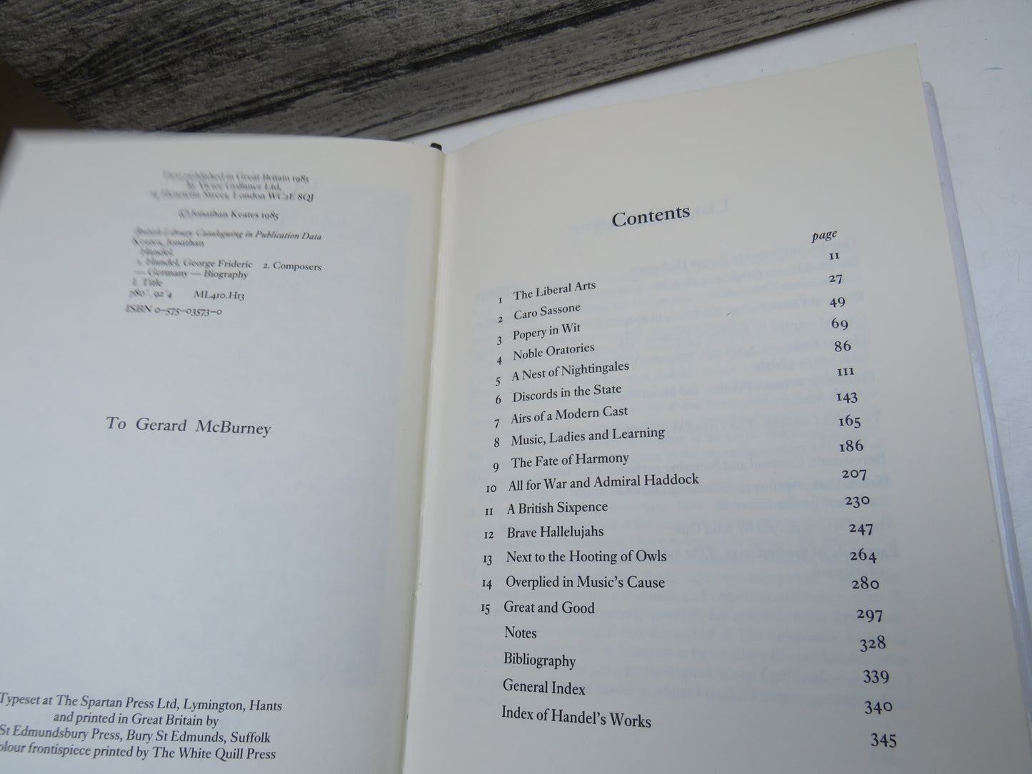Handel The Man and His Music By Jonathan Keates 1985