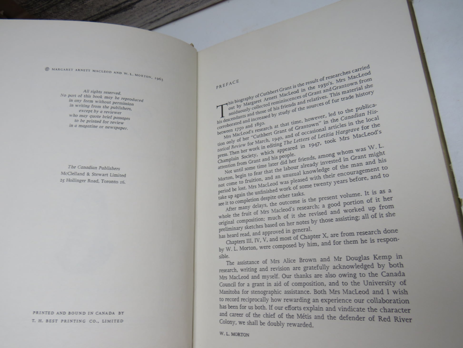 Cuthbert Grant of Grantown By Margaret Arnett Macleod & W. L. Morton 1963 (Vintage Scottish Biography) book 5