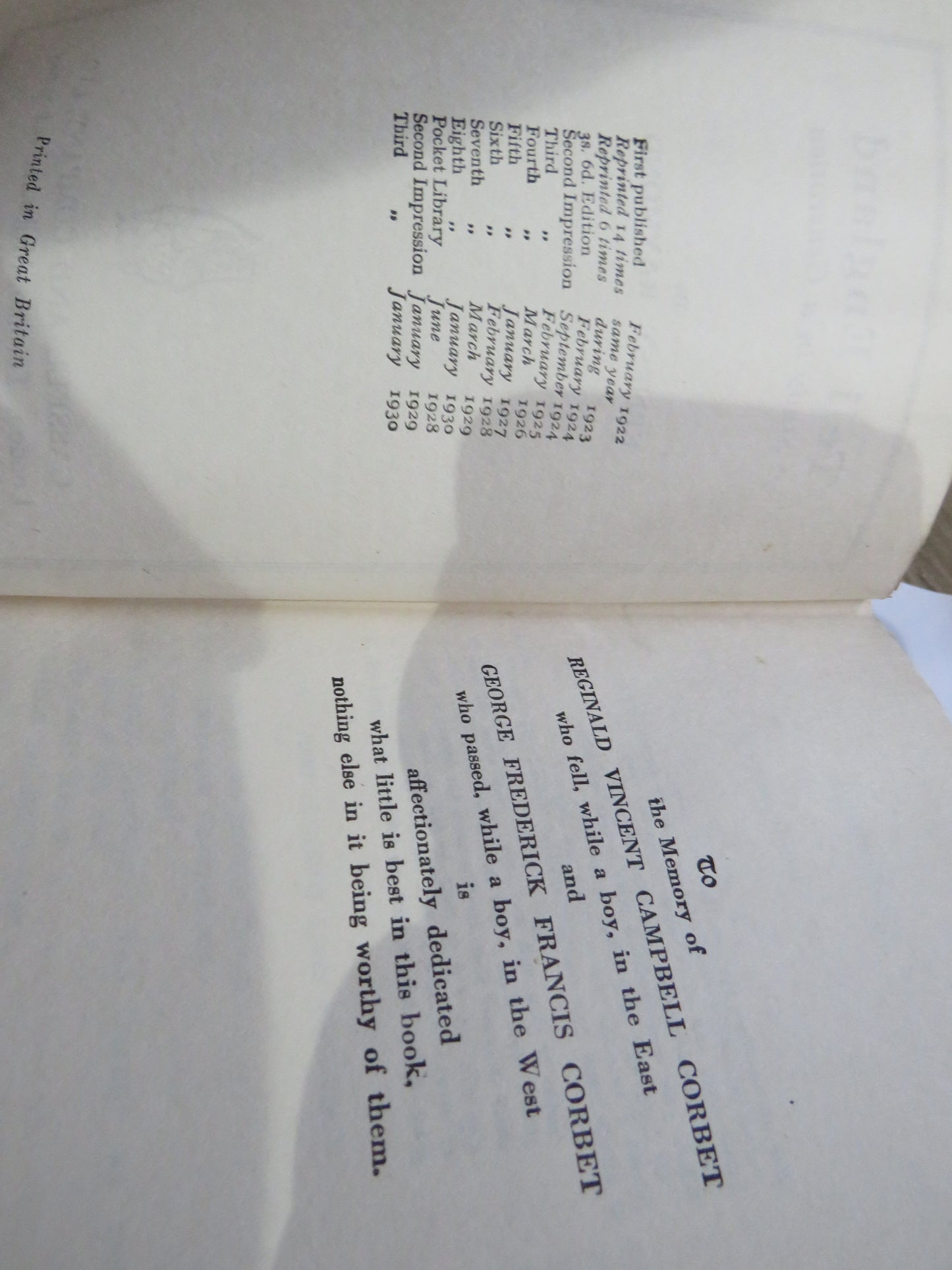 Tell England A Study In A Generation By Ernest Raymond 1930, Vintage Book