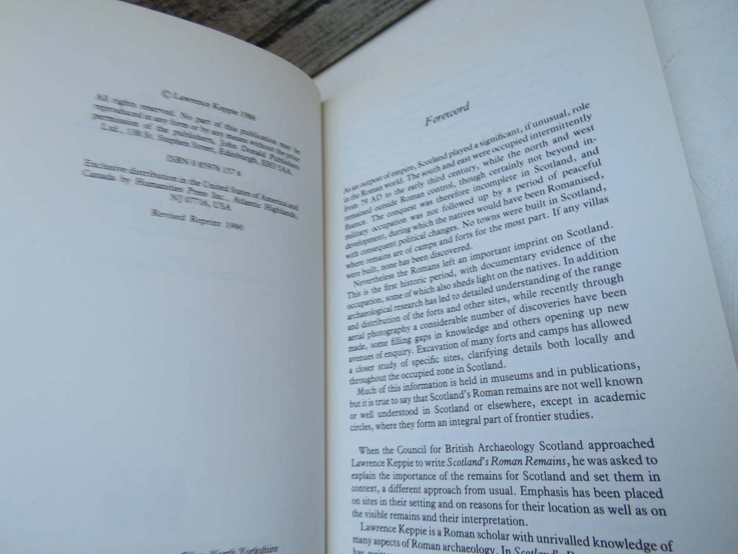 Scotland's Roman Remains By Lawrence Keppie 1990