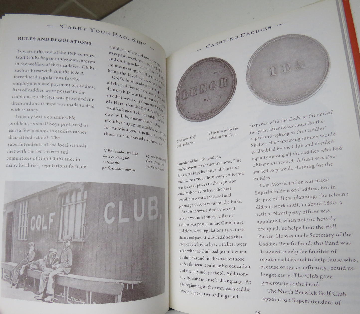 'Carry Your Bag Sir?' A History of Golf's Caddies By David Stirk 1989