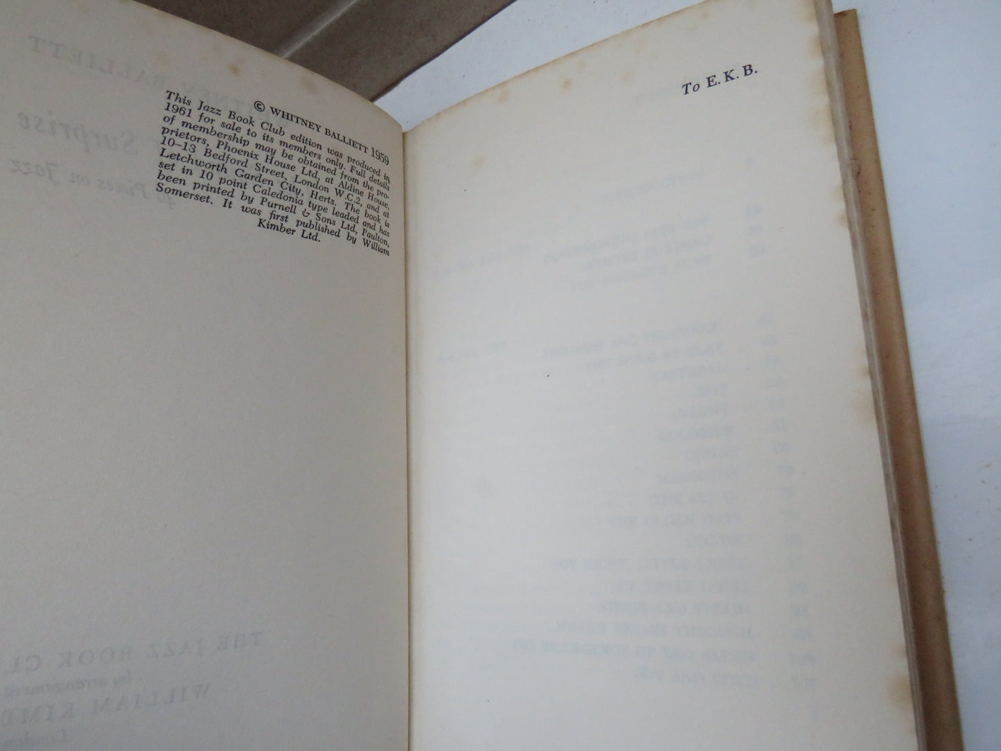 The Sound of Surprise 46 Pieces On Jazz By Whitney Balliett 1959
