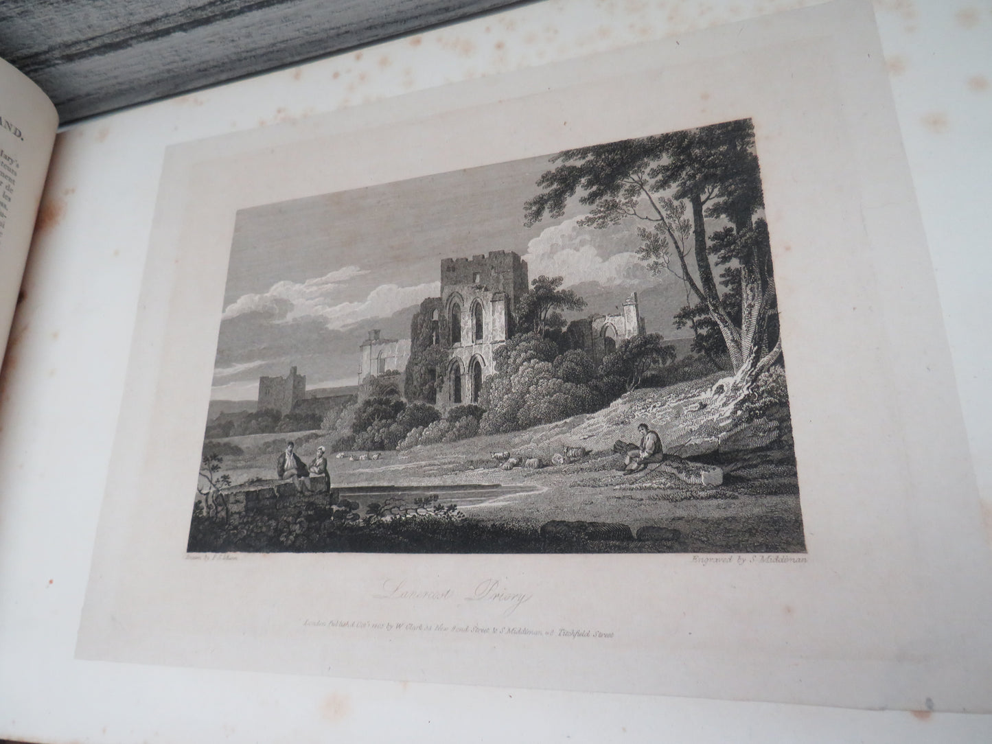 No. III. Picturesque Views and Antiquities of Great Britain Containing Views of Framlingham Castle, Naworth Castle, Pont-Y-Pair and Brinkburn Priory Engraved By S. Middiman 1807