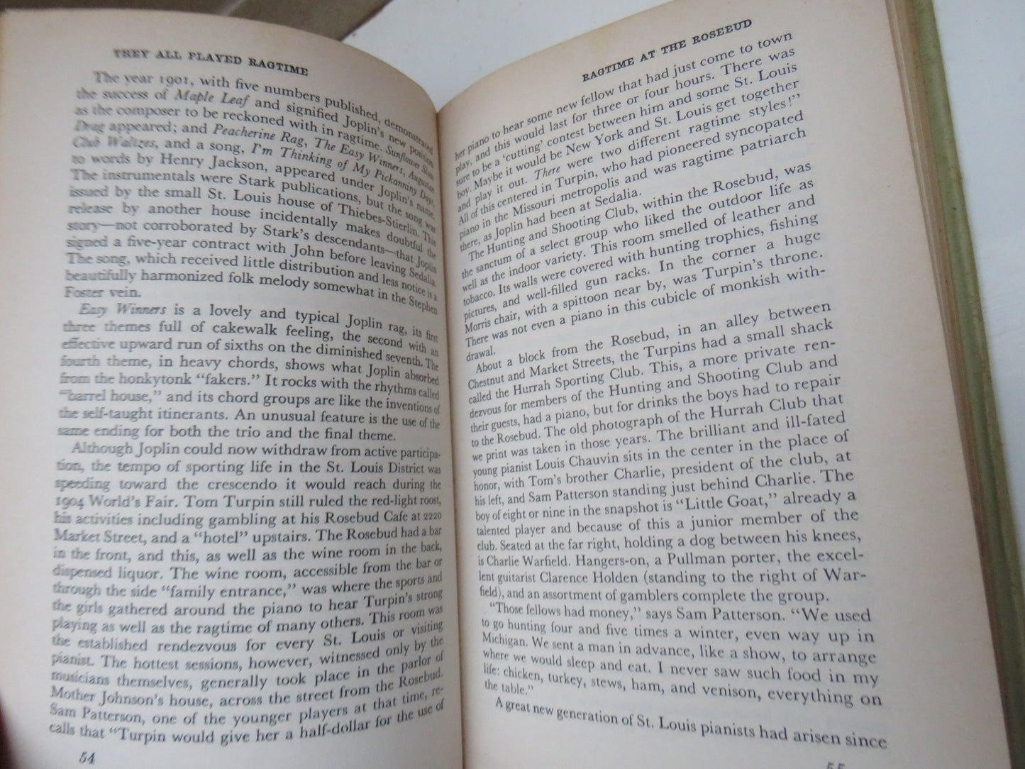 They All Played Ragtime The True Story of an American Music By Rudi Blesh & Harriet Janis 1960