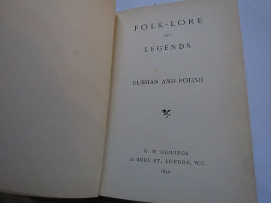 Folk-Lore and legends Russian and Polish 1890