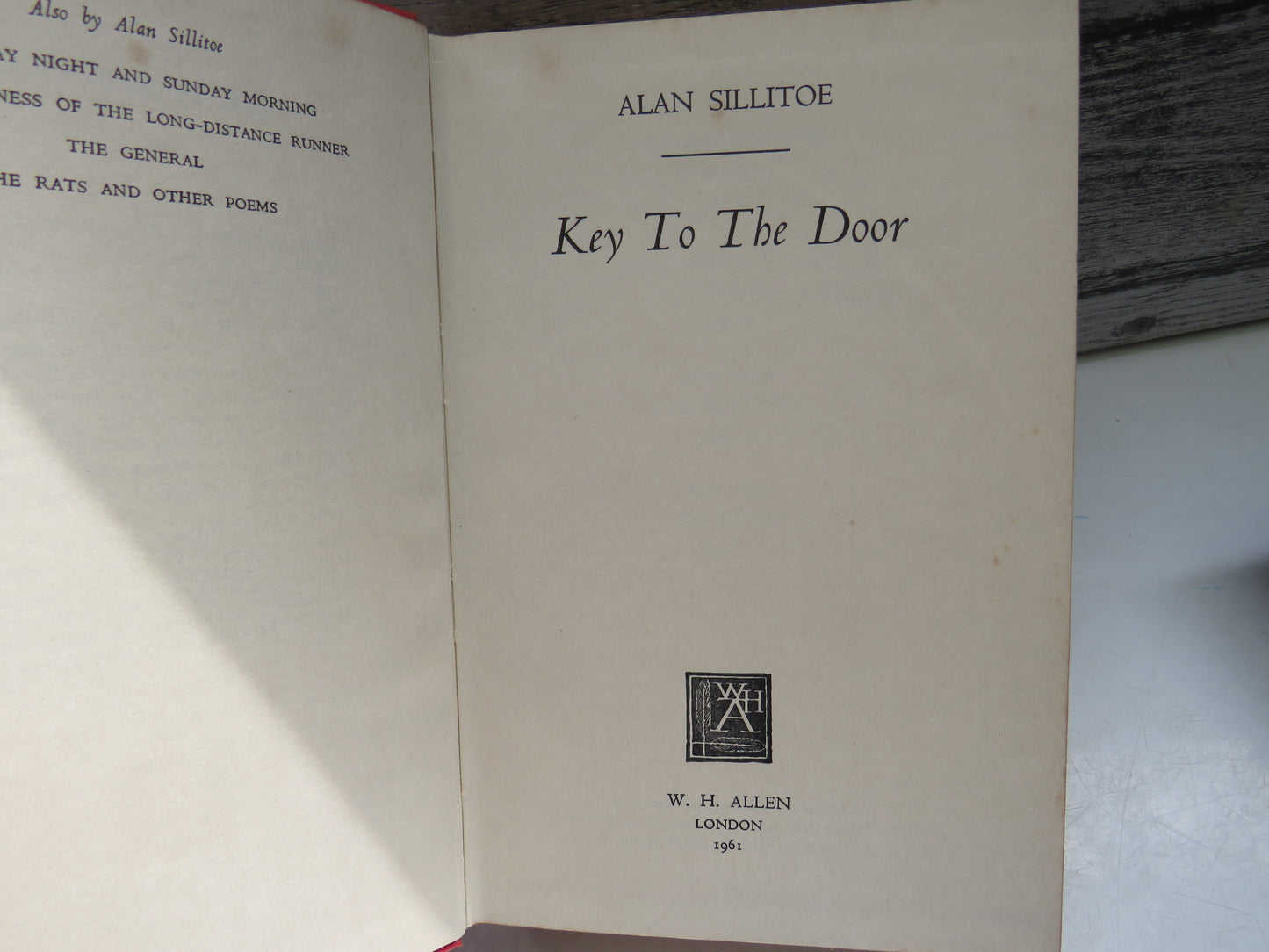 Key To The Door by Alan Sillitoe, 1961