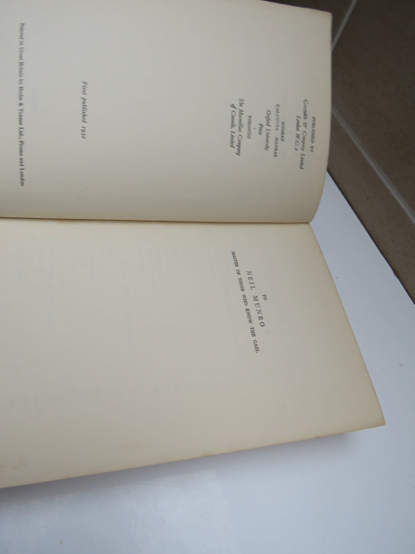 Straw-Feet By John Brandane 1932 1st Edition