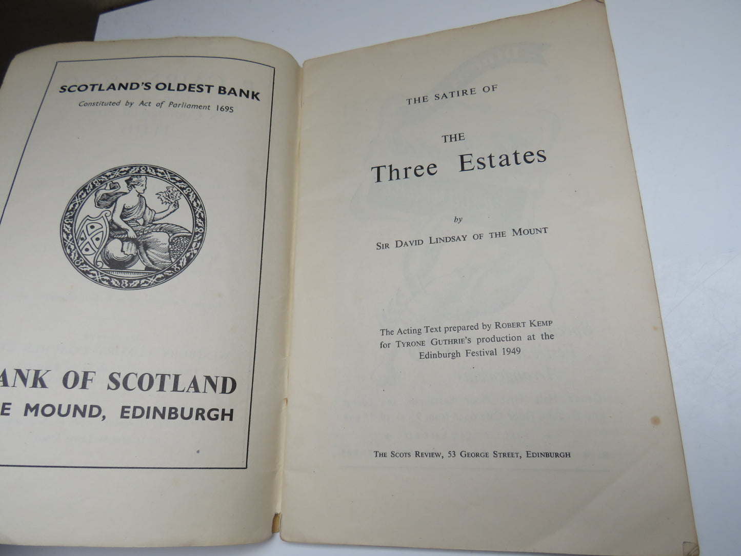 The Satire of The Three Estates By Sir David Lindsay of the Mount 1949