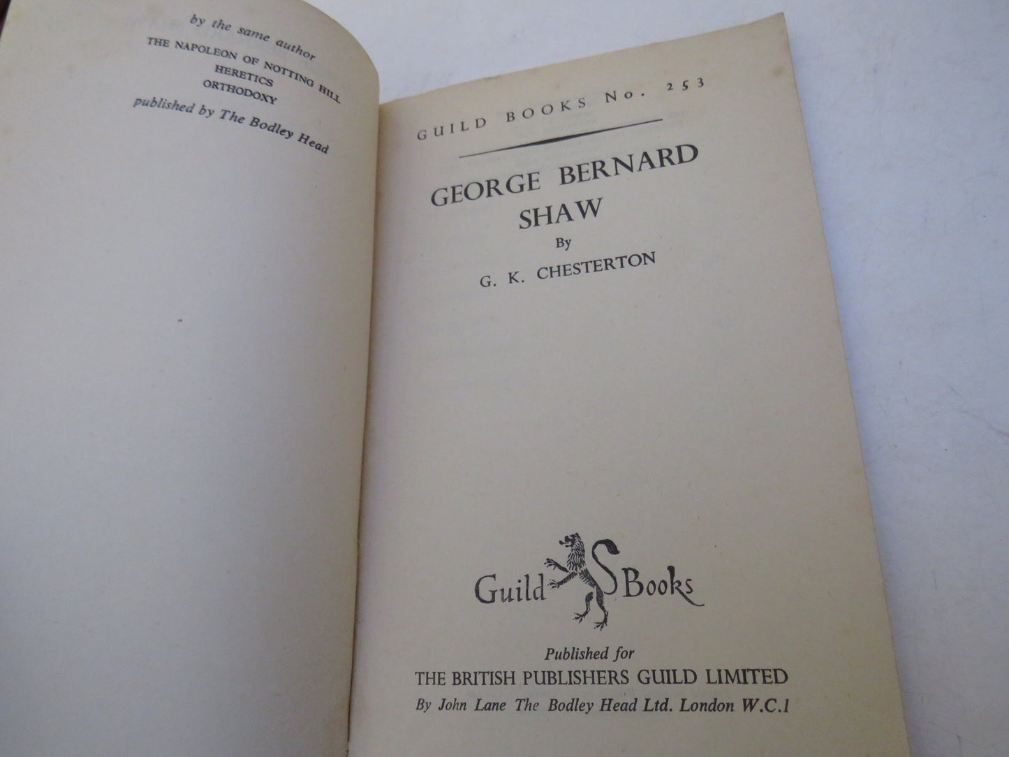 George Bernard Shaw By G. K. Chesterton 1949
