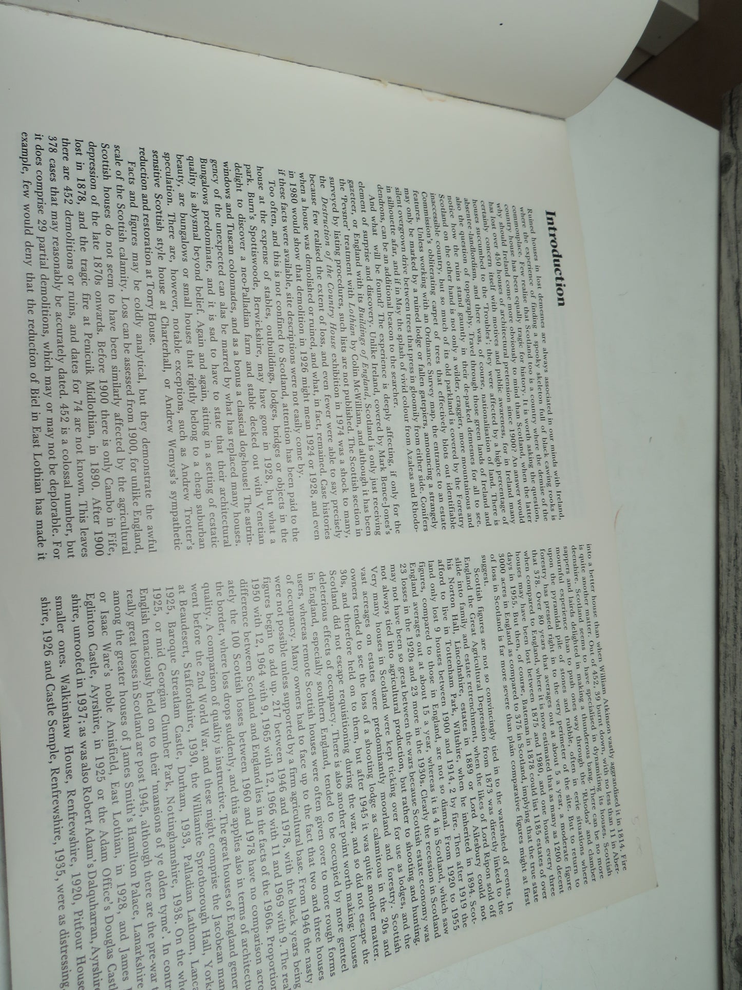 Lost Houses of Scotland By Marcus Binney John Harris Emma Winnington 1980