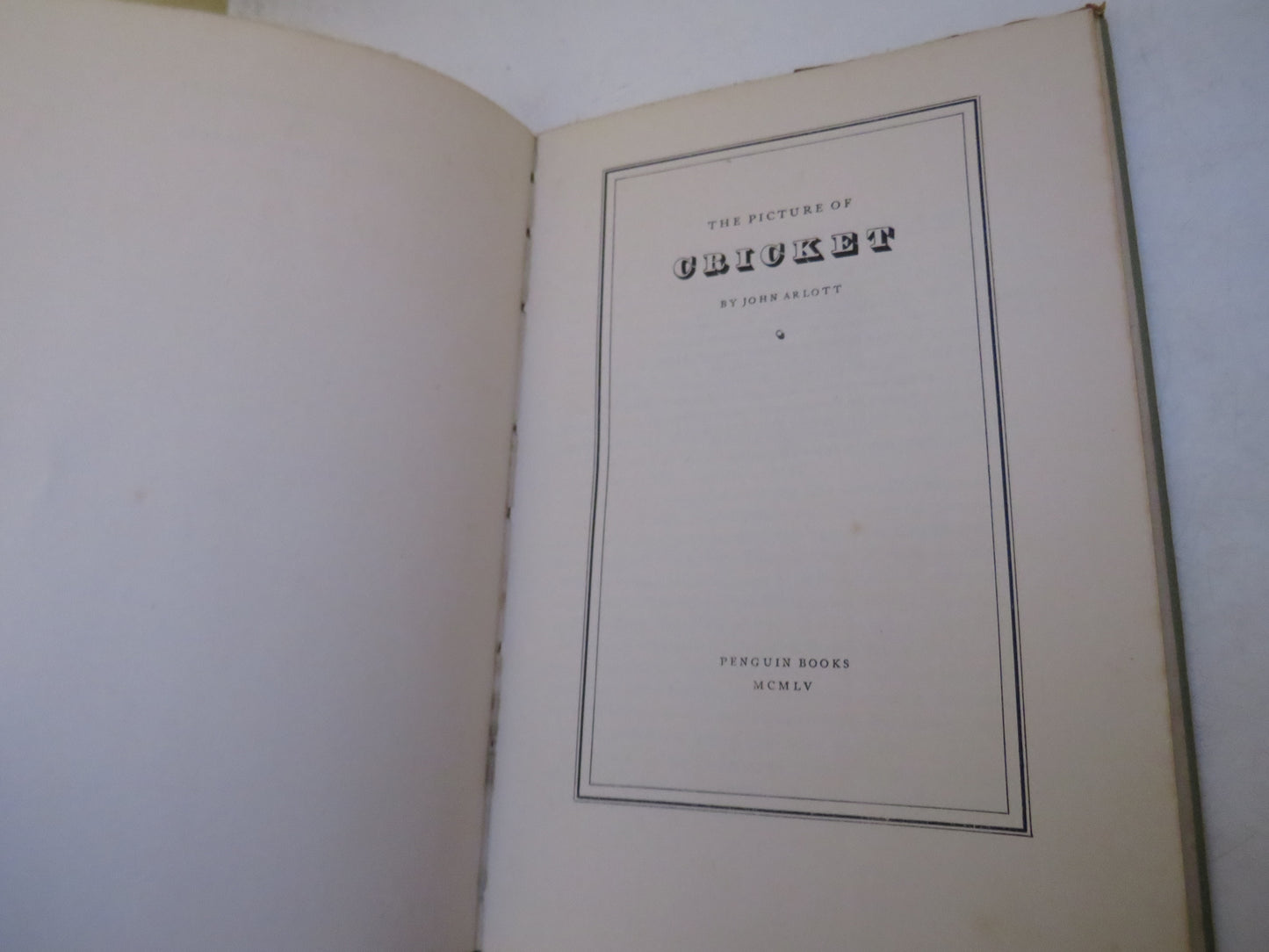 The Picture Of Cricket By John Arlott 1955 Penguin Books