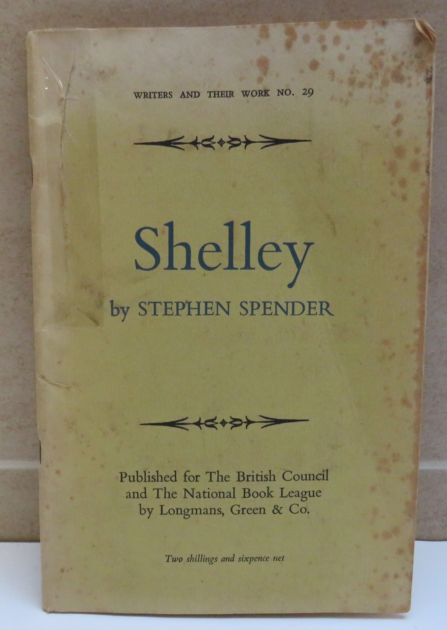 Shelley By Stephen Spender 1960