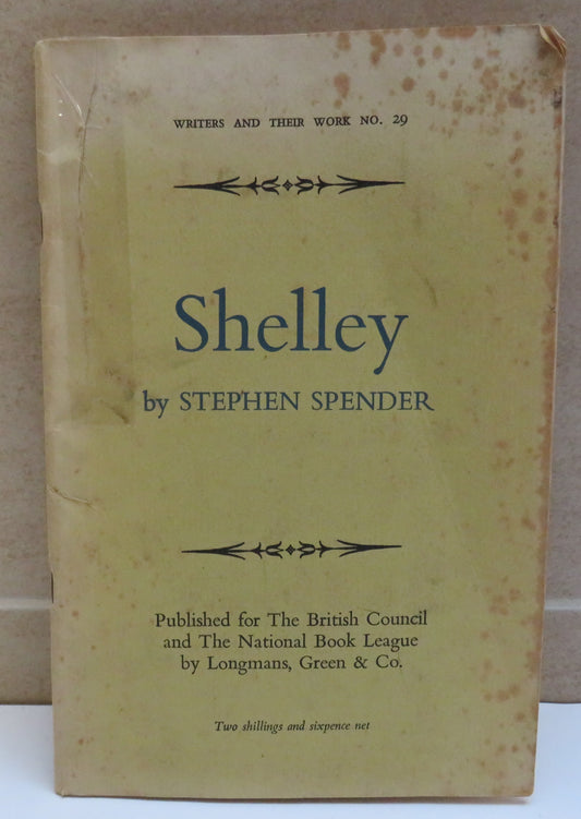 Shelley By Stephen Spender 1960