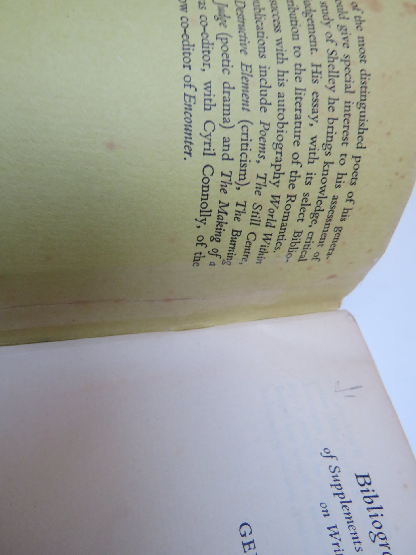 Shelley By Stephen Spender 1960