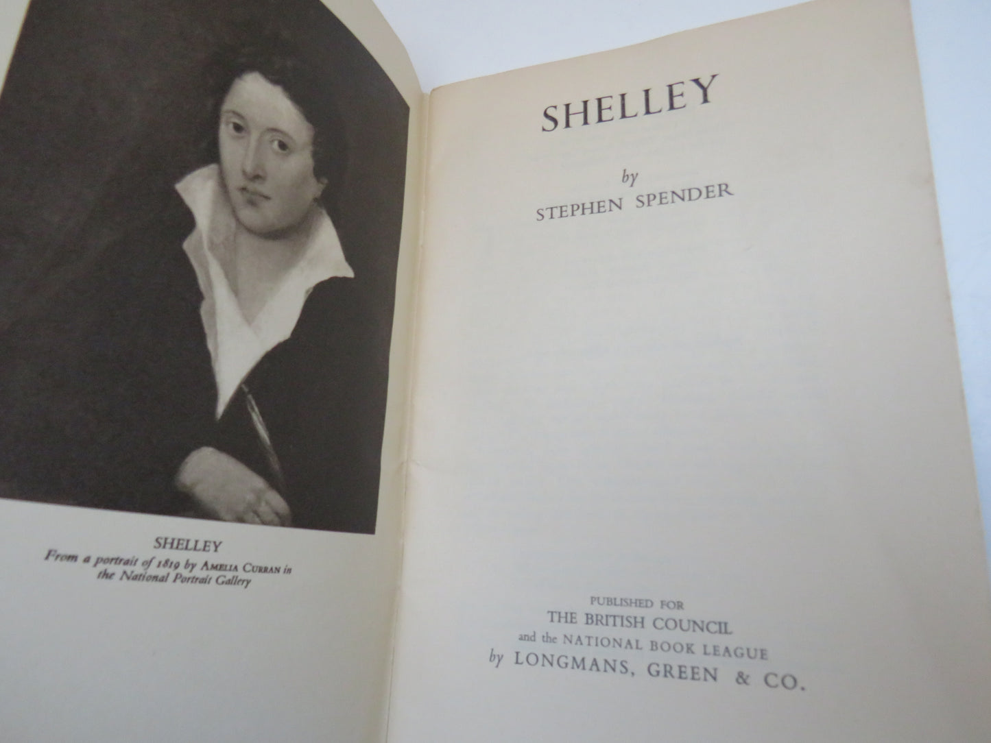 Shelley By Stephen Spender 1960