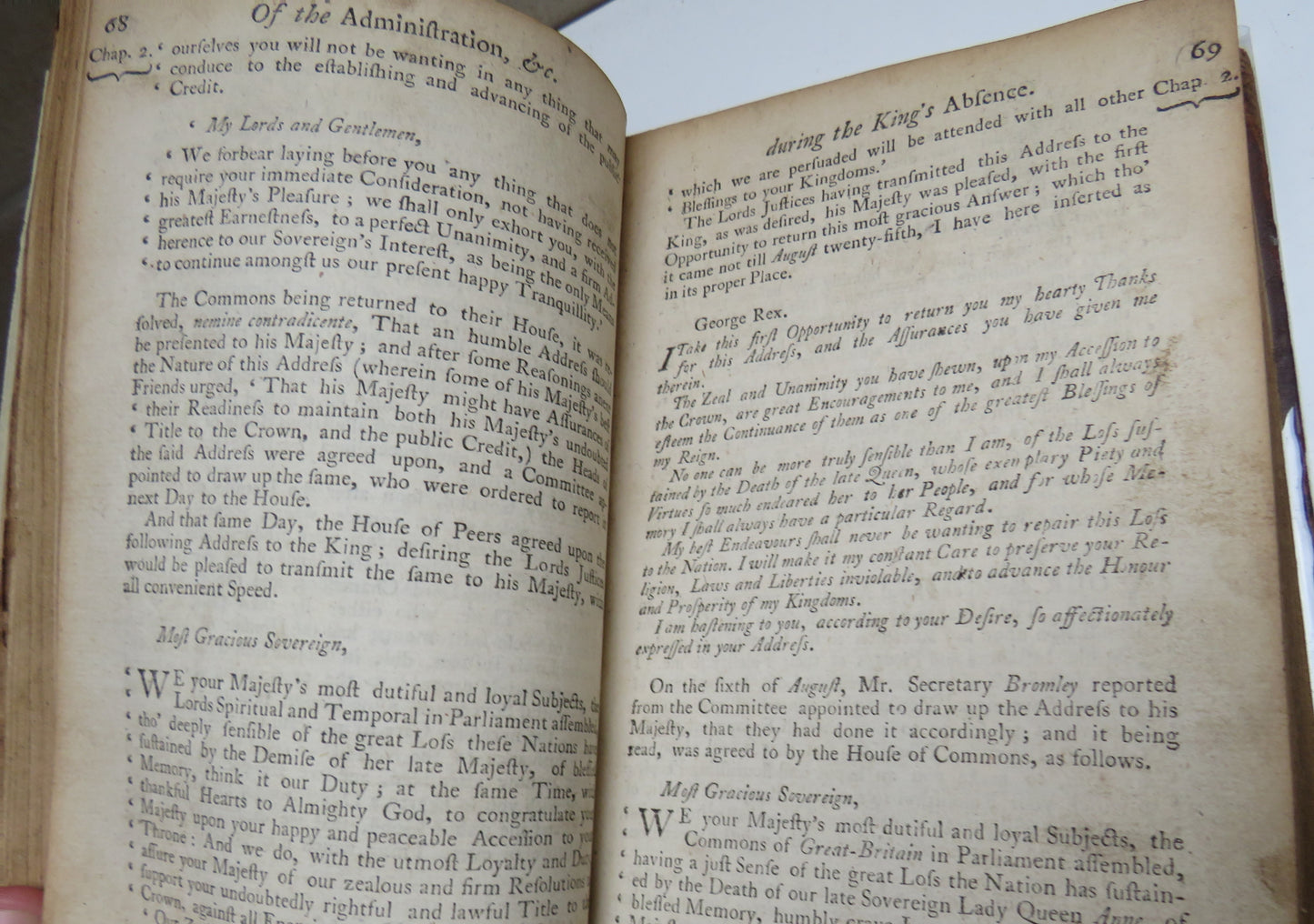 The History of the Rebellion Rais'd Against His Majesty King George I By The Friends of The Popish Pretender By The Reverend Mr Peter Rae 2nd Edition 1746