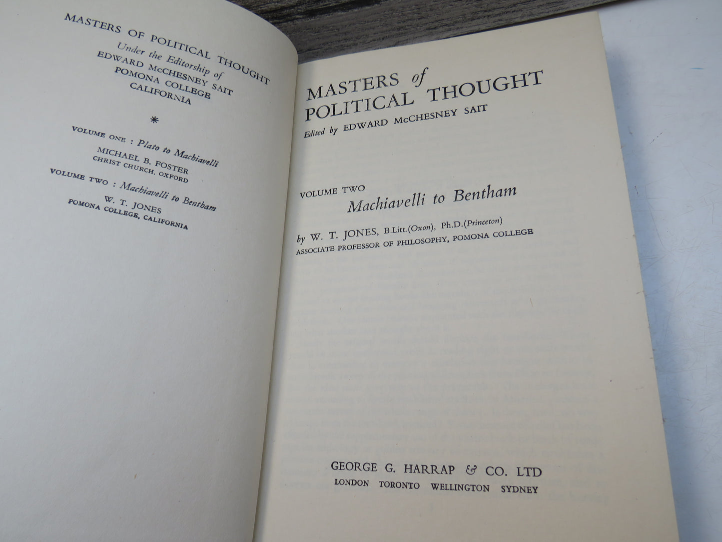 Masters of Political Thought Edited By Edward McChesney Sait Volume Two