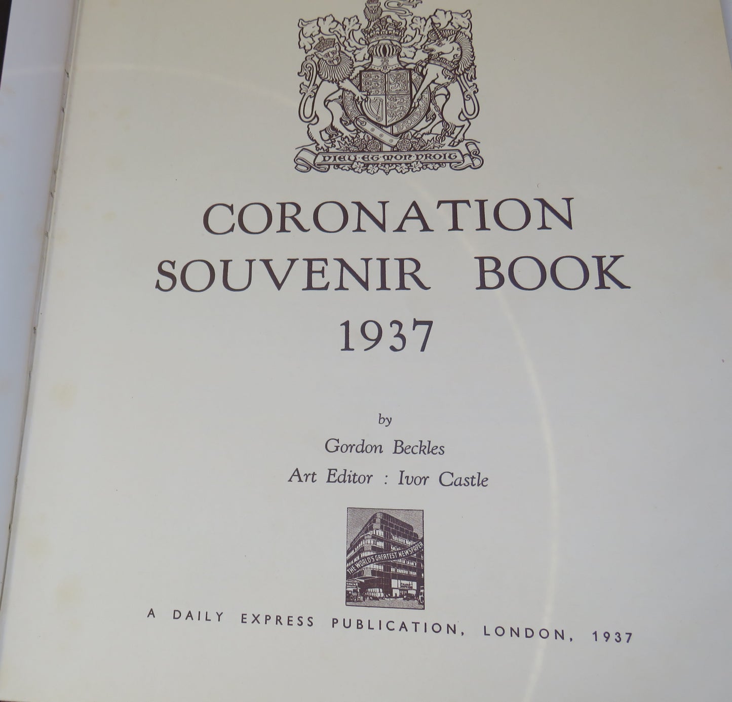 Coronation Souvenir Book 1937 By Gordon Beckles