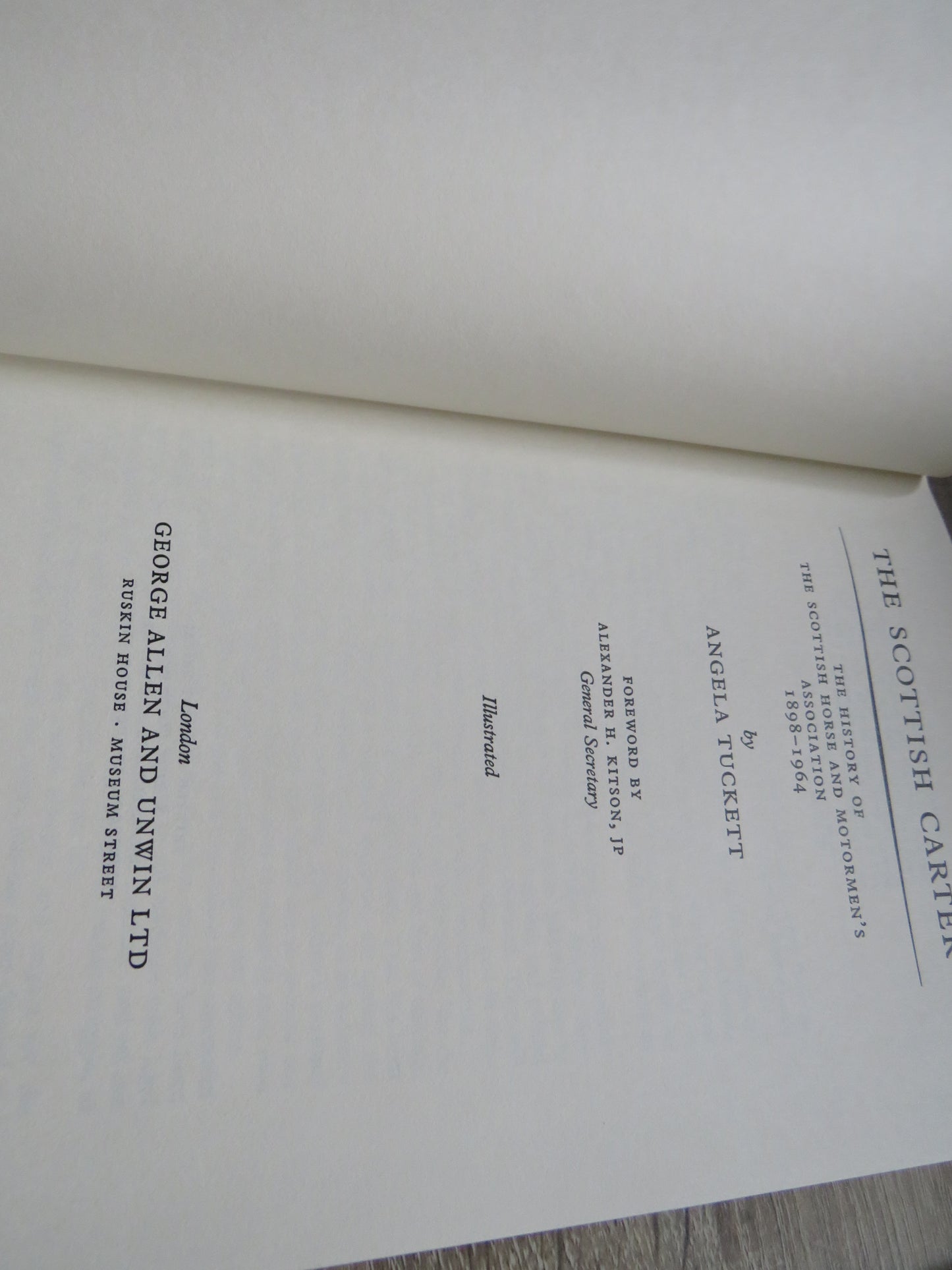The Scottish Carter The History of The Scottish Horse and Motormen's Association 1898-1964 By Angela Tuckett 1967 1st Edition