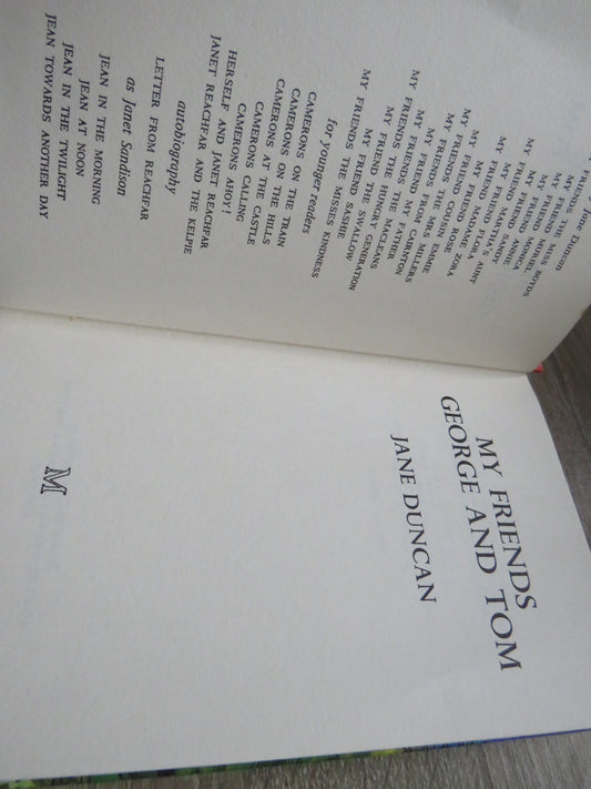 My Friends George and Tom By Jane Duncan 1976 1st Edition