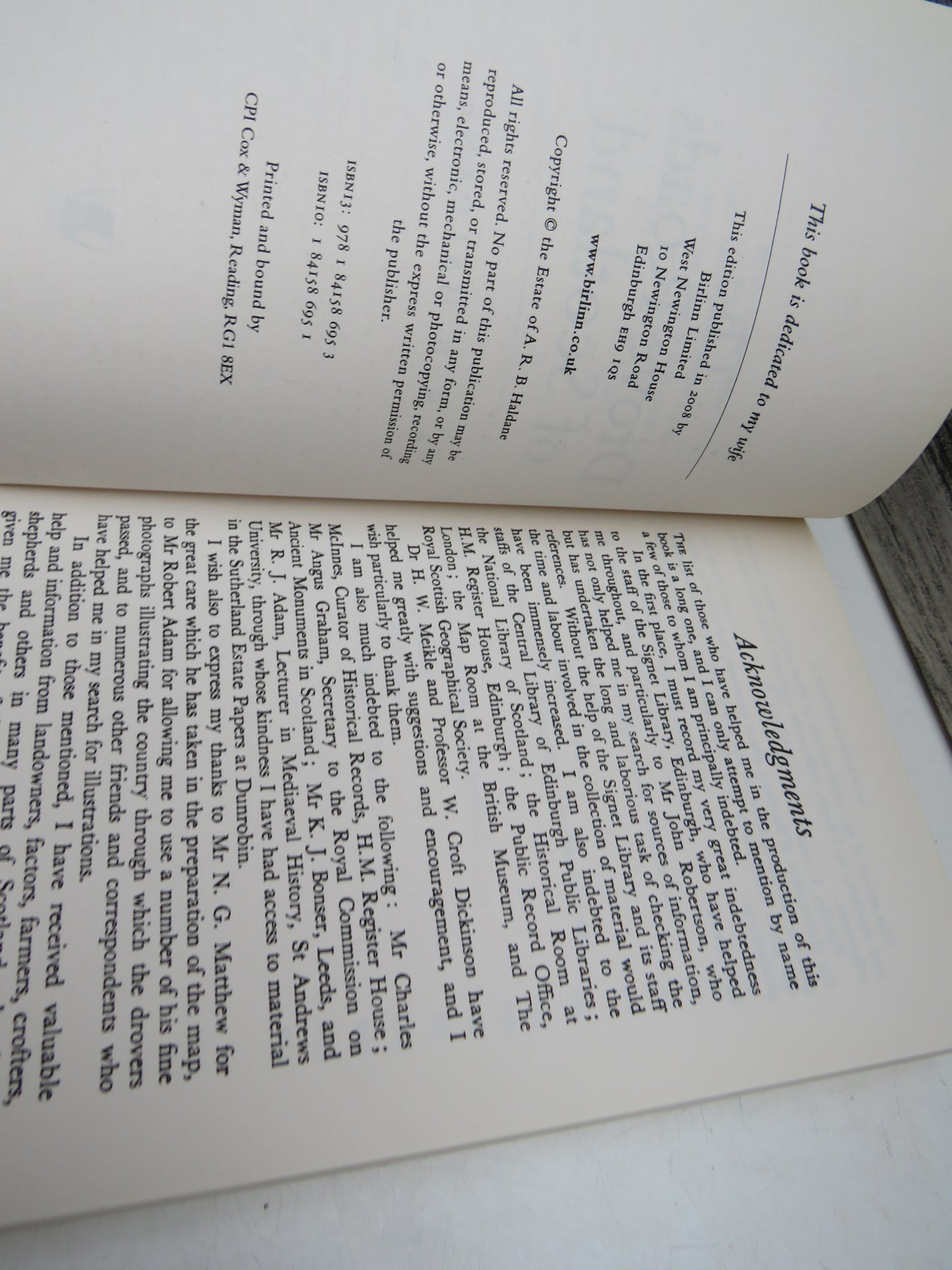 The Drove Roads of Scotland By A.R.B. Haldane 2008
