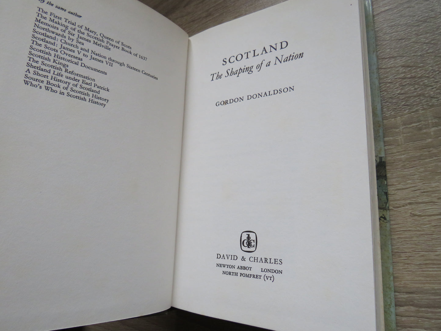Scotland The Shaping of a Nation By Gordon Donaldson 1980